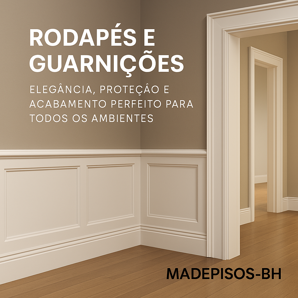 Rodapés e Guarnições: Elegância, Proteção e Acabamento Perfeito para Todos os Ambientes - Madepisos-BH
