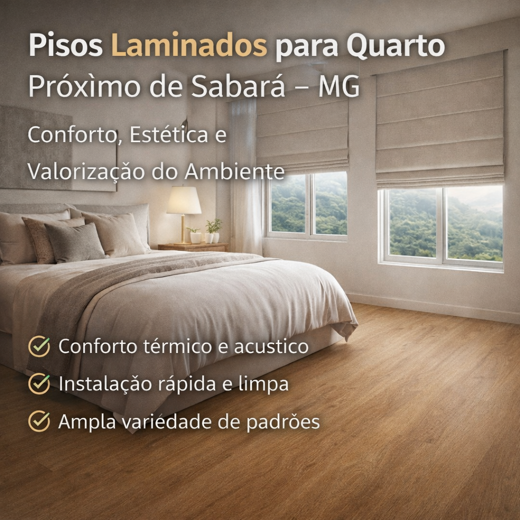 Pisos Laminados para Quarto Próximo de Sabará – MG: Conforto, Estética e Valorização do Ambiente