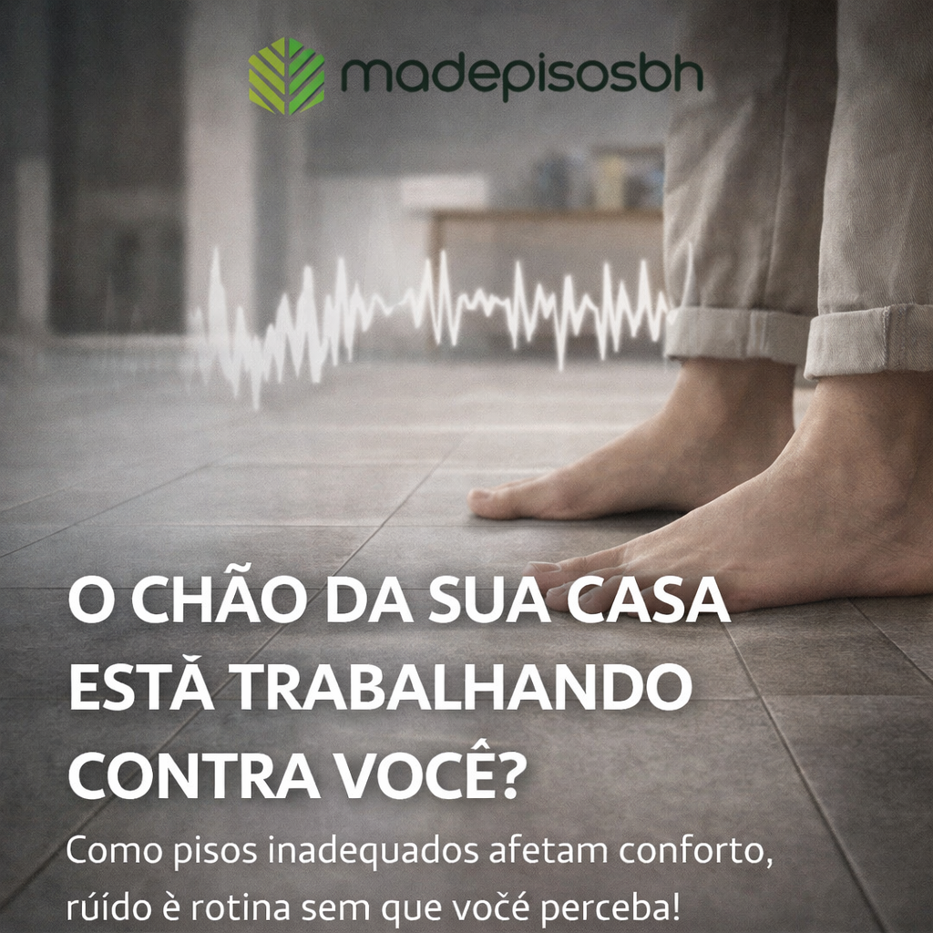 O Chão da Sua Casa Está Trabalhando Contra Você Como pisos inadequados afetam conforto, ruído e rotina sem que você perceba!