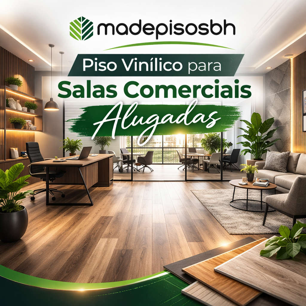 Piso Vinílico para salas comerciais alugadas - Madepisos-BH