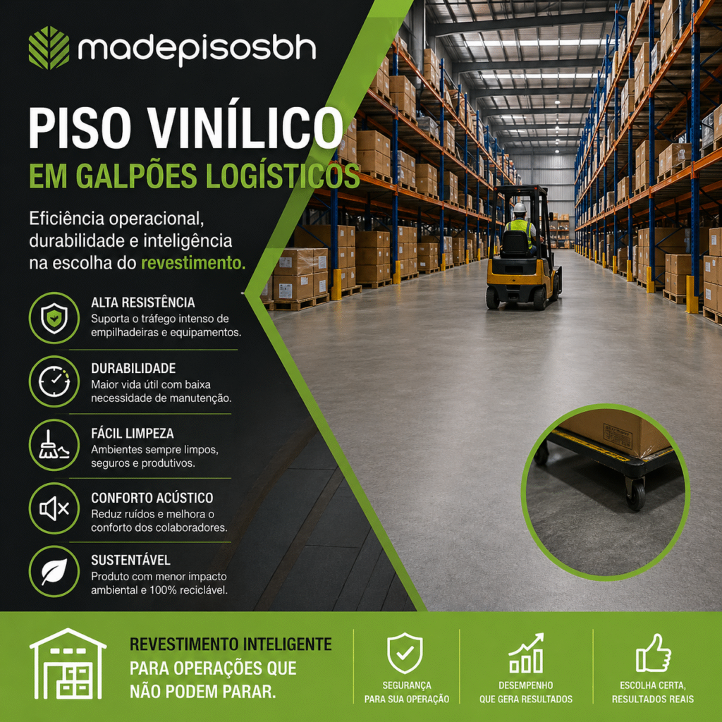 Piso Vinílico em Galpões Logísticos eficiência operacional, durabilidade e inteligência na escolha do revestimento