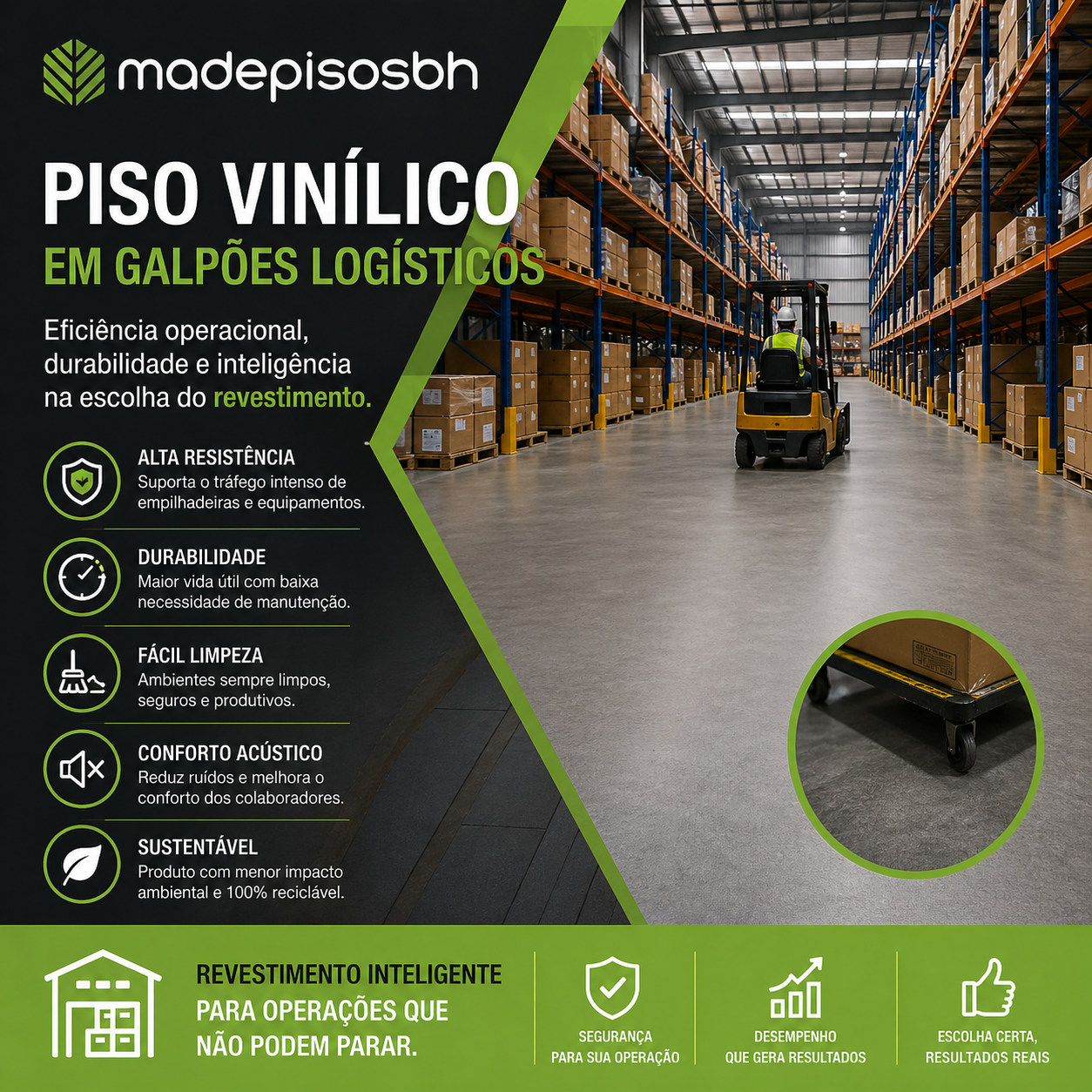 Piso Vinílico em Galpões Logísticos: eficiência operacional, durabilidade e inteligência na escolha do revestimento