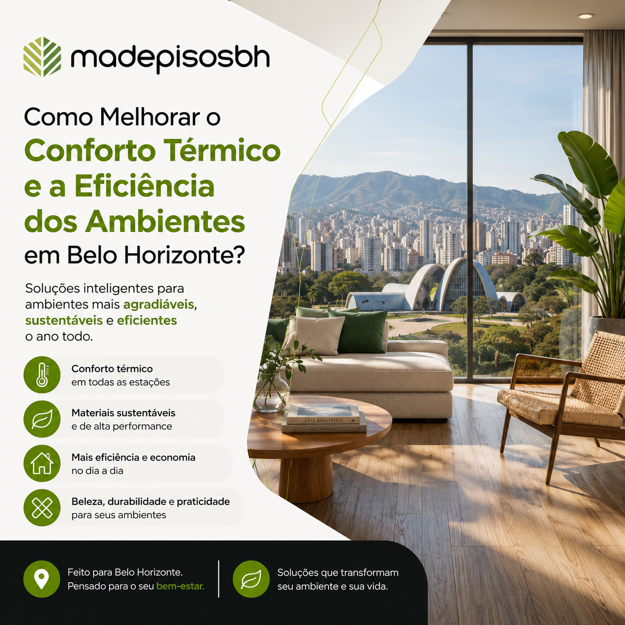 Como Melhorar o Conforto Térmico e a Eficiência dos Ambientes em Belo Horizonte?