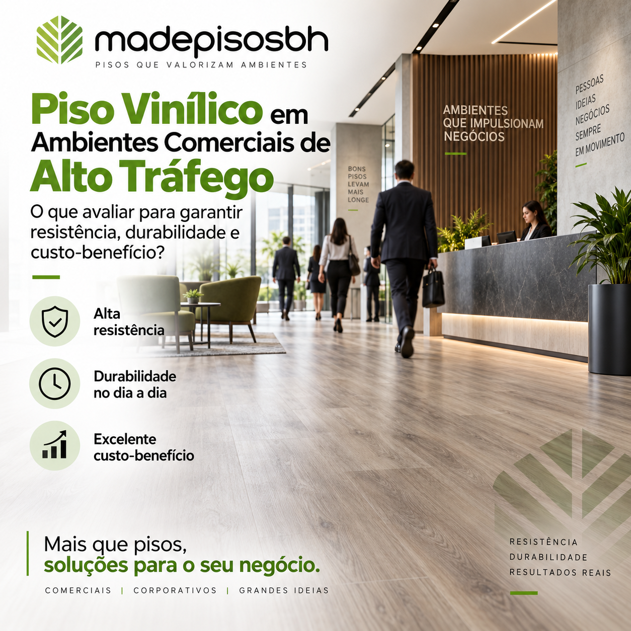Piso Vinílico em Ambientes Comerciais de Alto Tráfego: O Que Avaliar para Garantir Resistência, Durabilidade e Custo-Benefício?